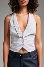 Load image into Gallery viewer, The White Tailored Backless Vest/Top
